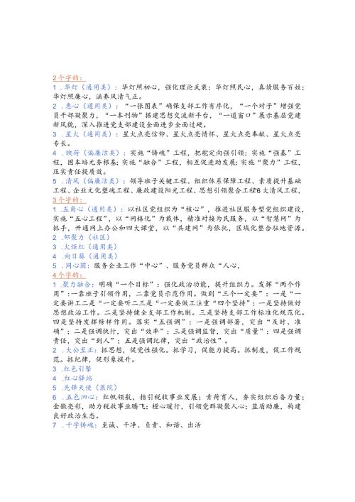 党建品牌名称模板大全.docx