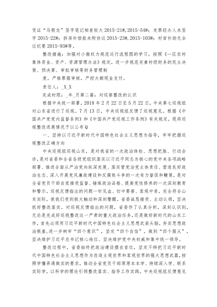 对巡察整改的认识范文六篇.docx_第3页