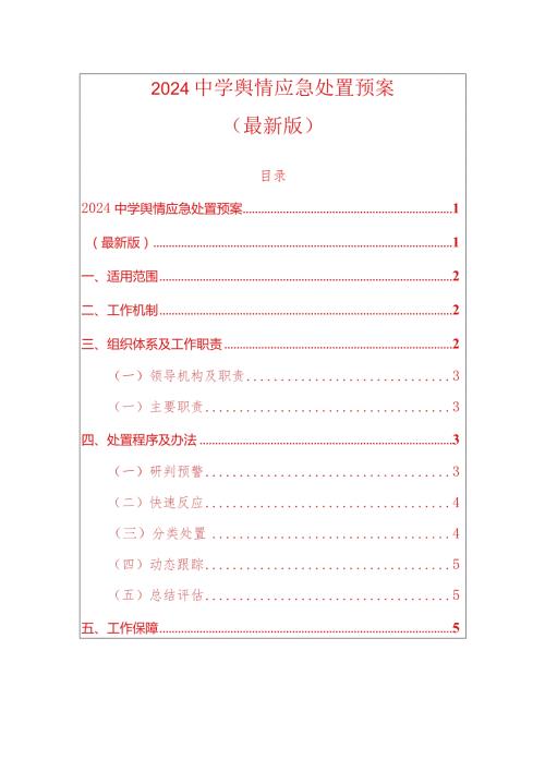 2024中学舆情应急处置预案.docx