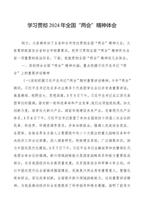 学习2024年全国“两会”精神研讨发言3篇.docx