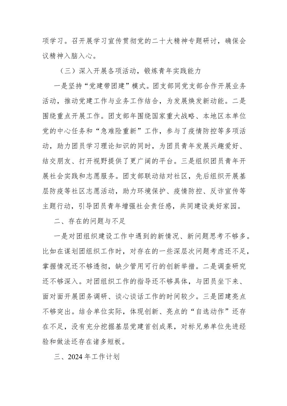 2023基层团组织书记述职报告.docx_第2页