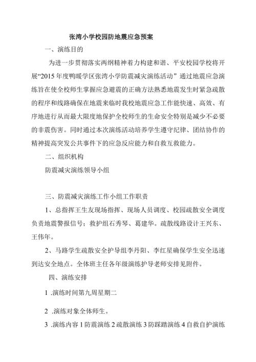 小学校园防地震应急预案.docx
