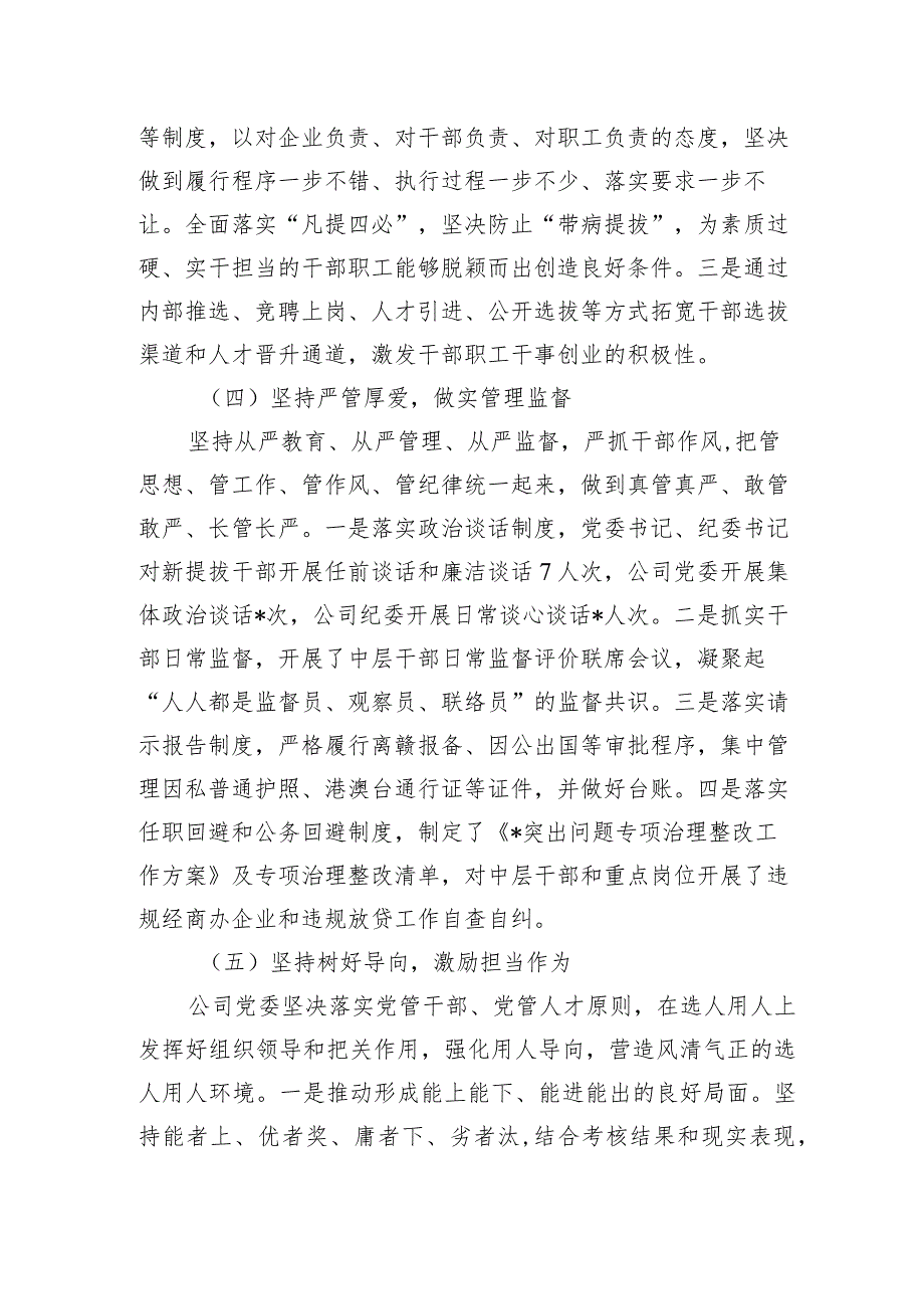 国企公司党委20232024选人用人工作专题报告（总结）.docx_第3页