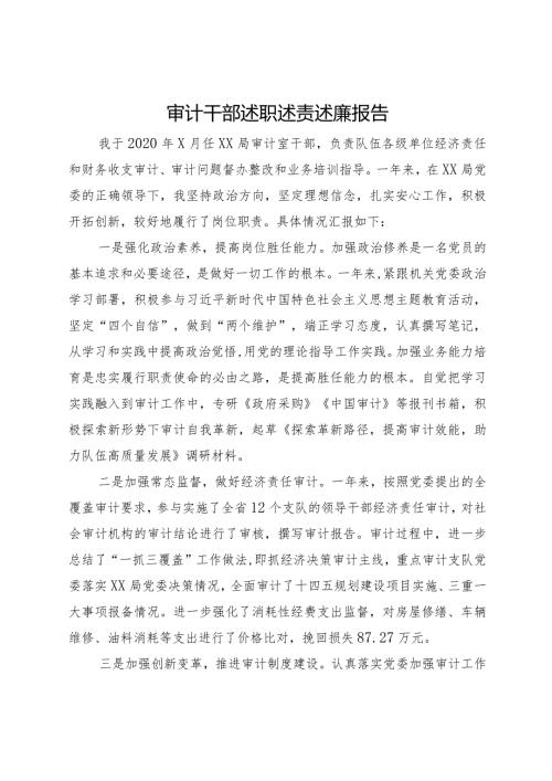审计干部述职述责述廉报告.docx