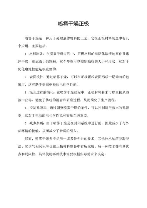 喷雾干燥正极.docx