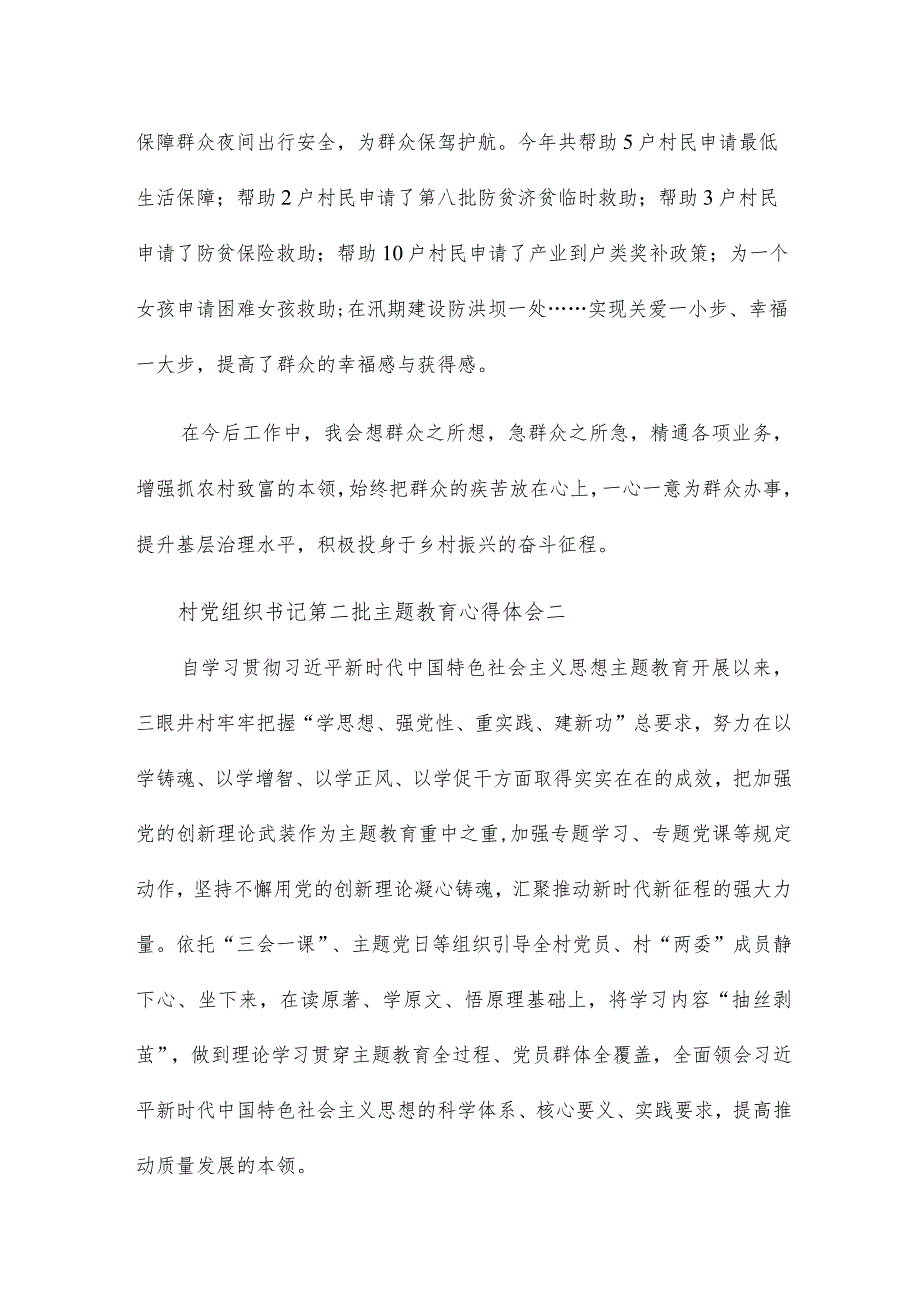 村党组织书记第二批主题教育心得体会5篇.docx_第3页