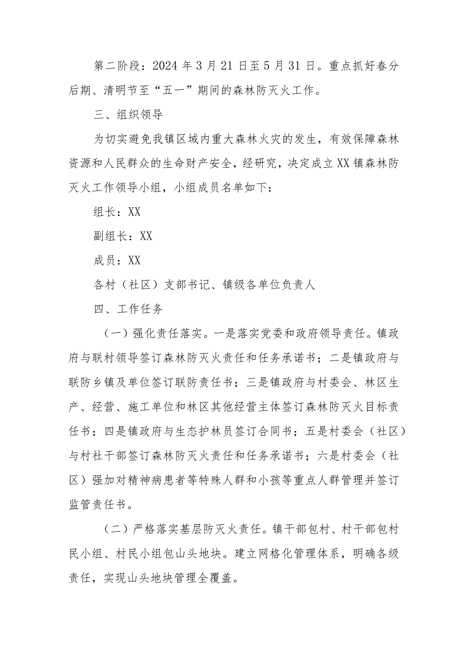 XX镇2024防火期森林防灭火工作方案.docx_第2页