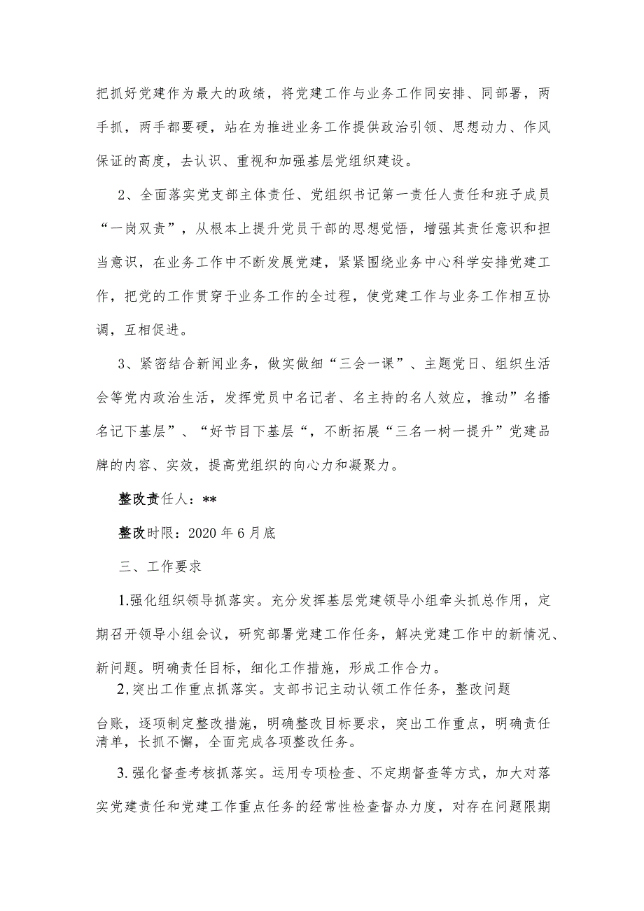 抓基层党建工作述职评议考核反馈问题整改方案.docx_第3页