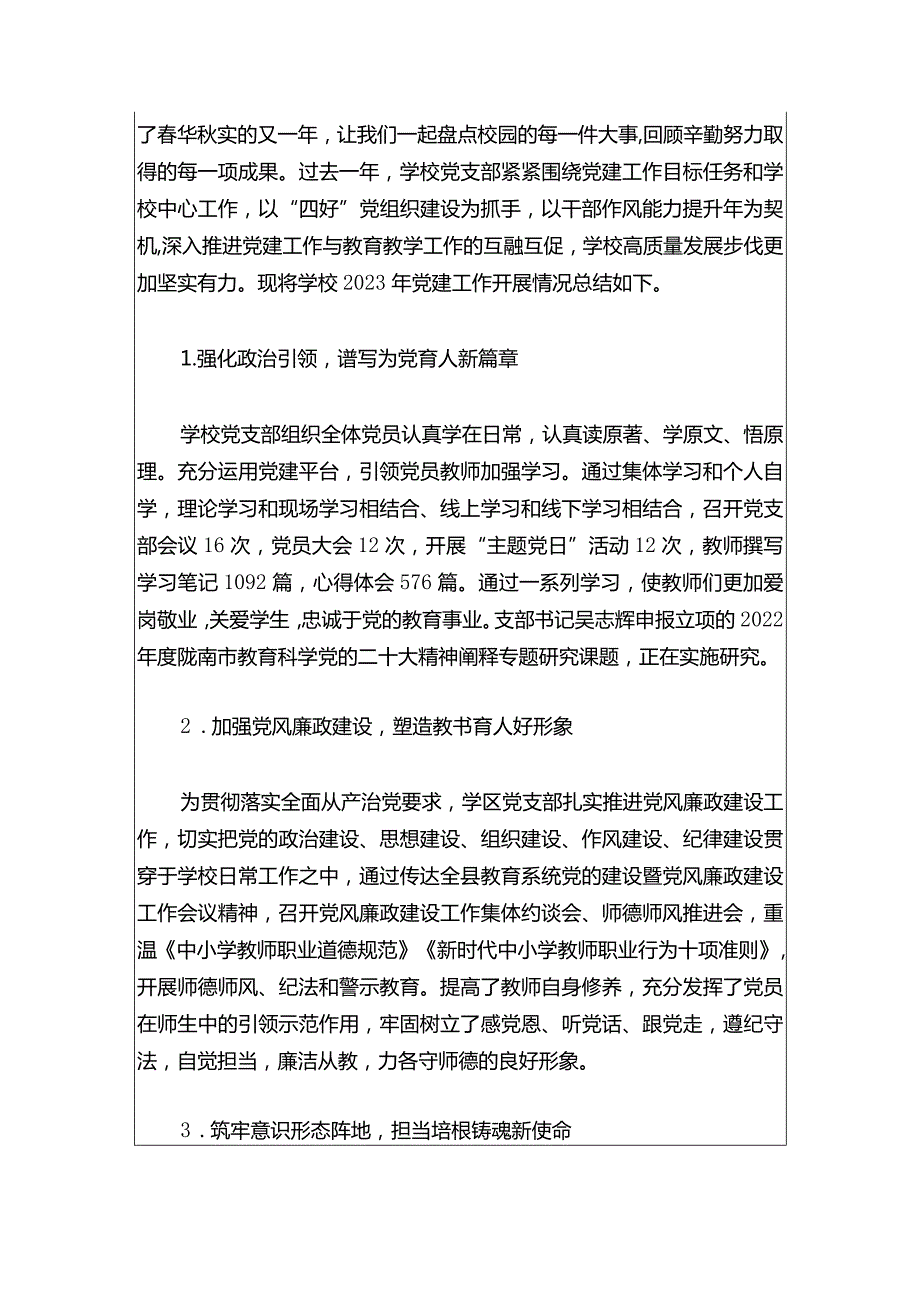 2024中心学校党支部工作总结报告.docx_第2页