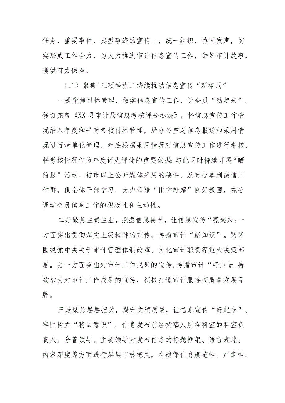 XX县审计局2023审计信息宣传工作总结.docx_第2页