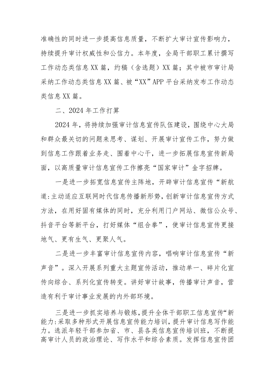 XX县审计局2023审计信息宣传工作总结.docx_第3页