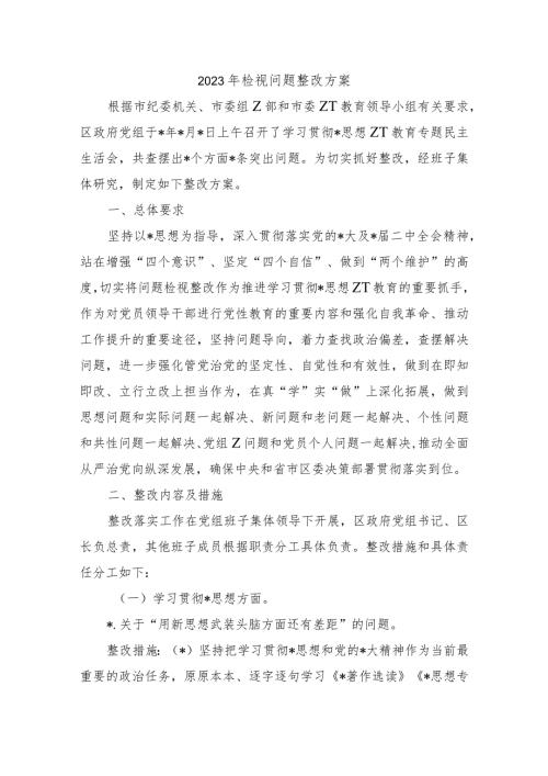 2023年检视问题整改方案.docx