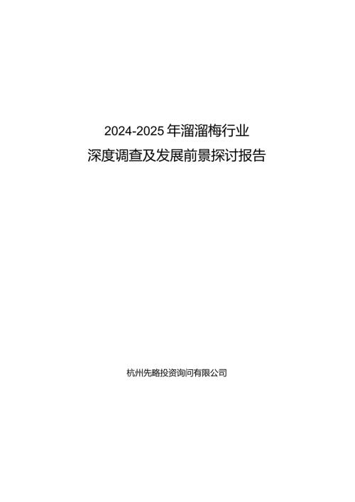 20242025年溜溜梅行业深度调查及发展前景研究报告.docx