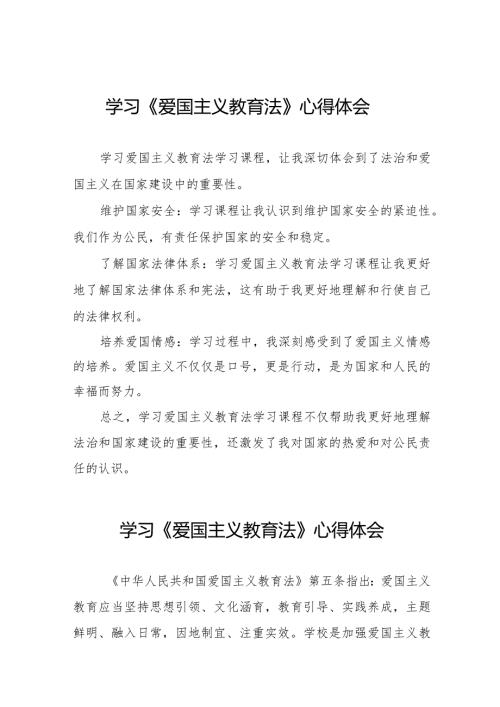 《爱国主义教育法》学习心得体会8篇.docx