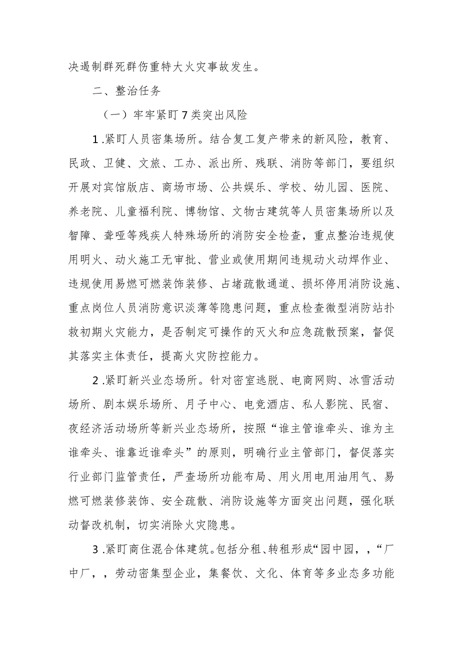XX街道重点领域消防安全大排查大整治严执法专项行动实施方案.docx_第2页