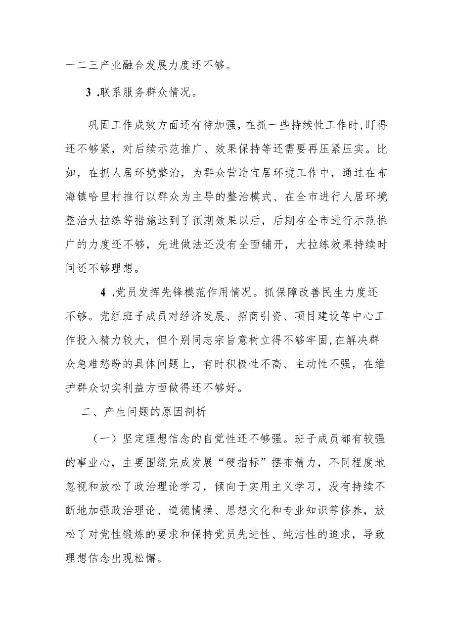 领导班子2024检视党员发挥先锋模范作用进一步统一思想认识明确努力方向有什么收获个人发言材料.docx_第2页