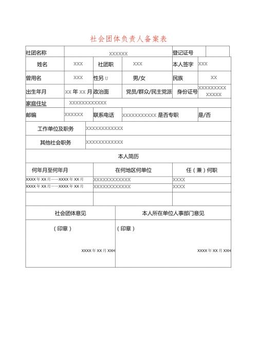 社团负责人备案表.docx
