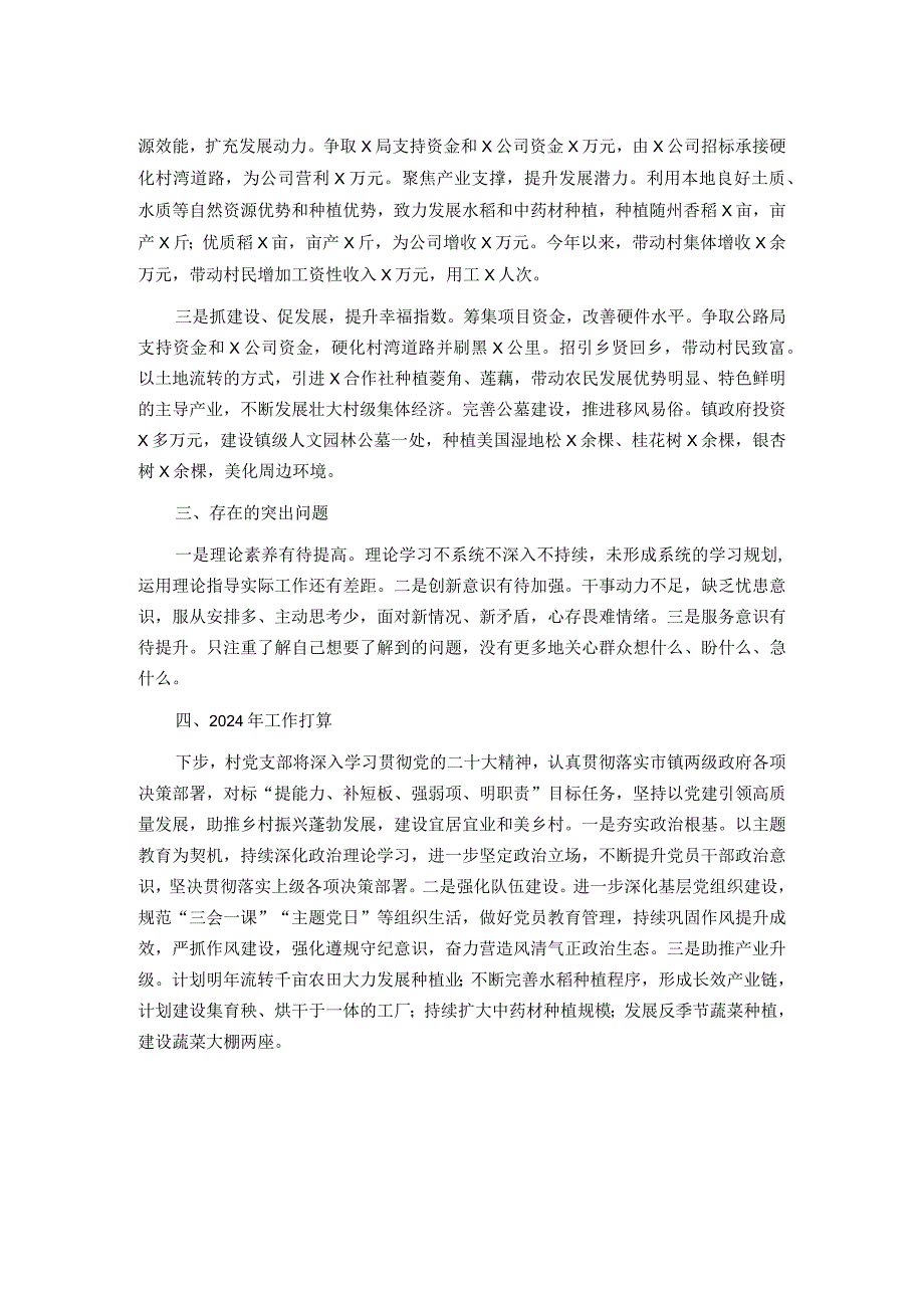 村2023基层党建工作述职报告.docx_第2页