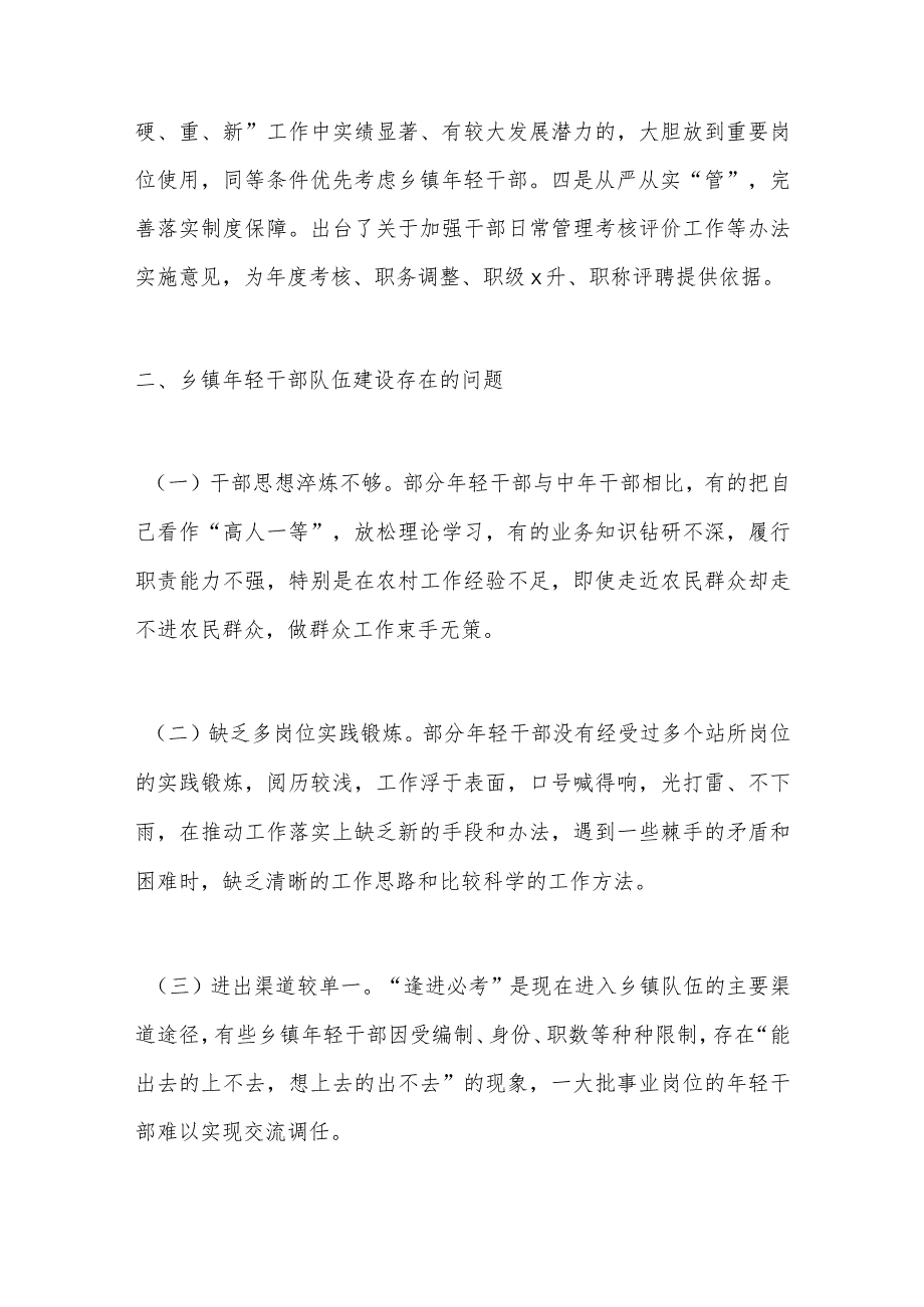 关于新时代关于加强乡镇年轻干部队伍建设的问题研究报告.docx_第2页