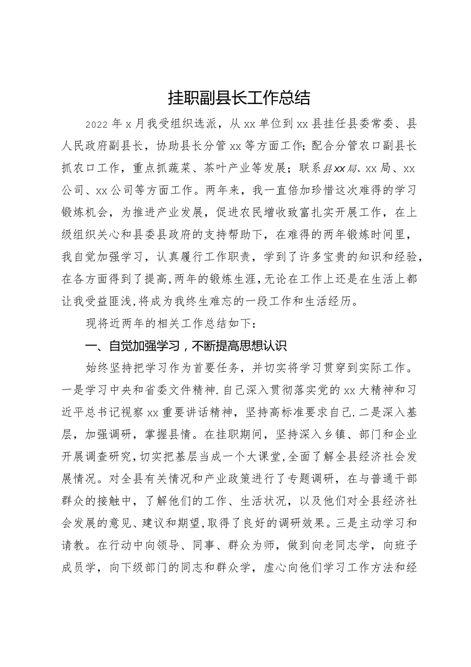 挂职副县长工作总结(1).docx_第1页