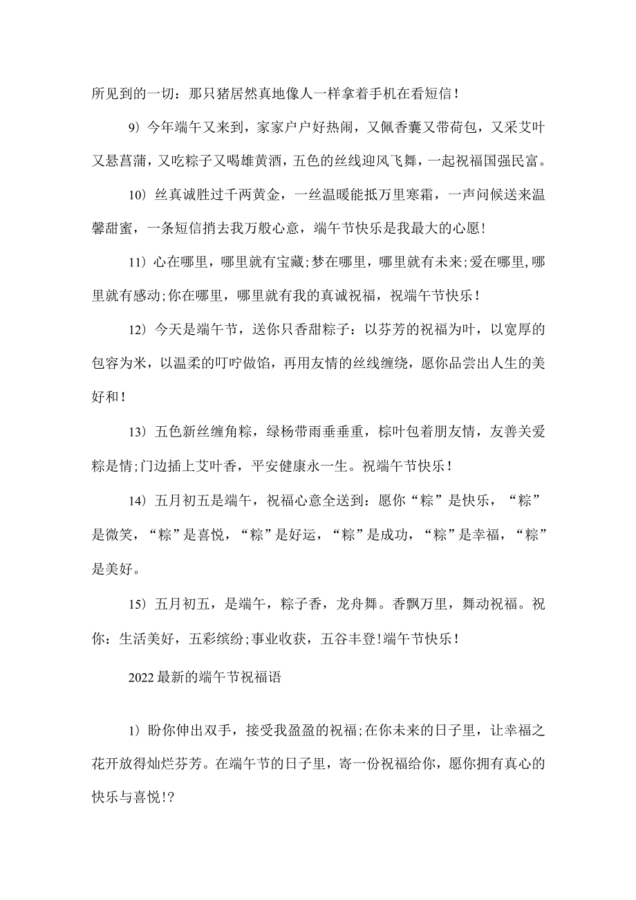 2022最新的端午节祝福语.docx_第2页