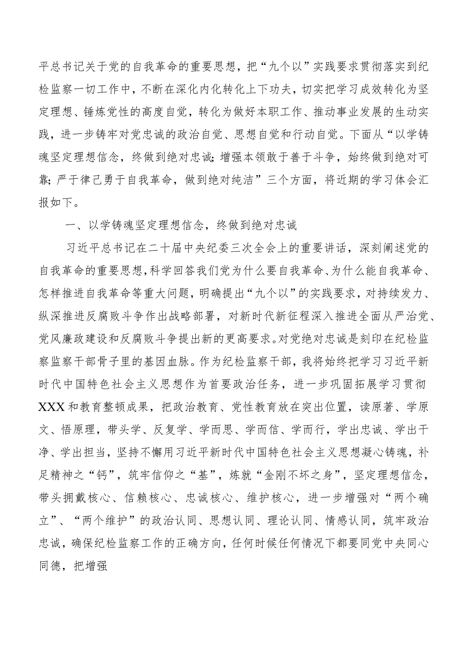 （8篇）在学习贯彻二十中央纪委三次全会精神讲话提纲.docx_第3页