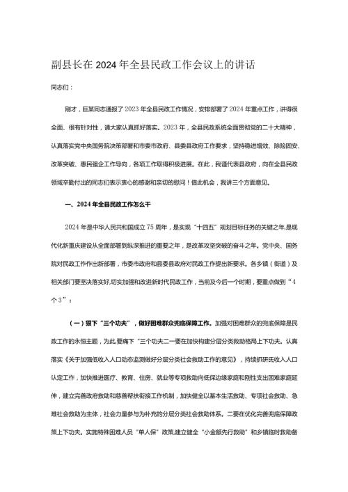 副县长在2024年全县民政工作会议上的讲话.docx