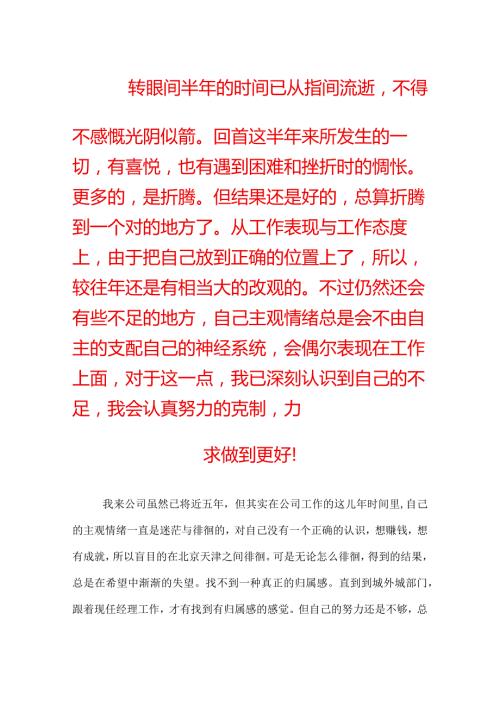 证券公司员工半总结.docx