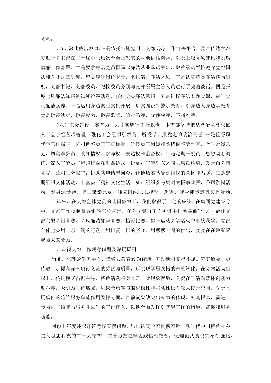 公司党支部书记2024年抓党建述职报告.docx_第2页