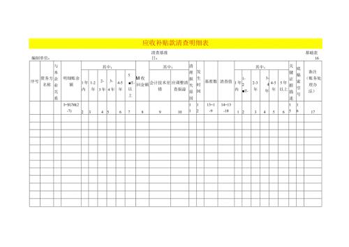 应收补贴款清查工作底稿明细表.docx