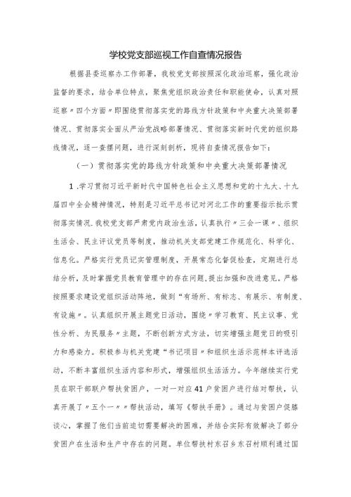 学校党支部巡视工作自查情况报告.docx