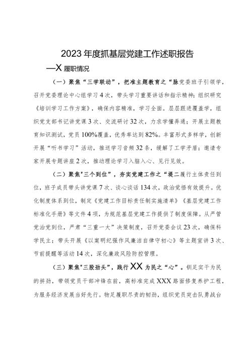 2023抓基层党建工作述职报告(2).docx