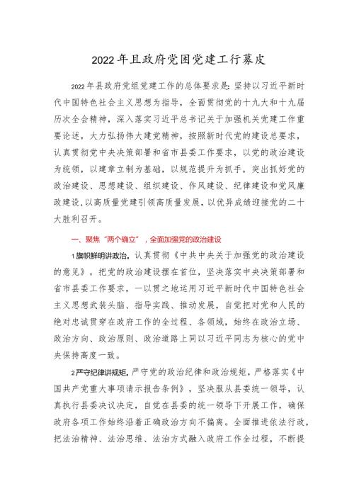 2022年XX县政府党组党建工作要点.docx