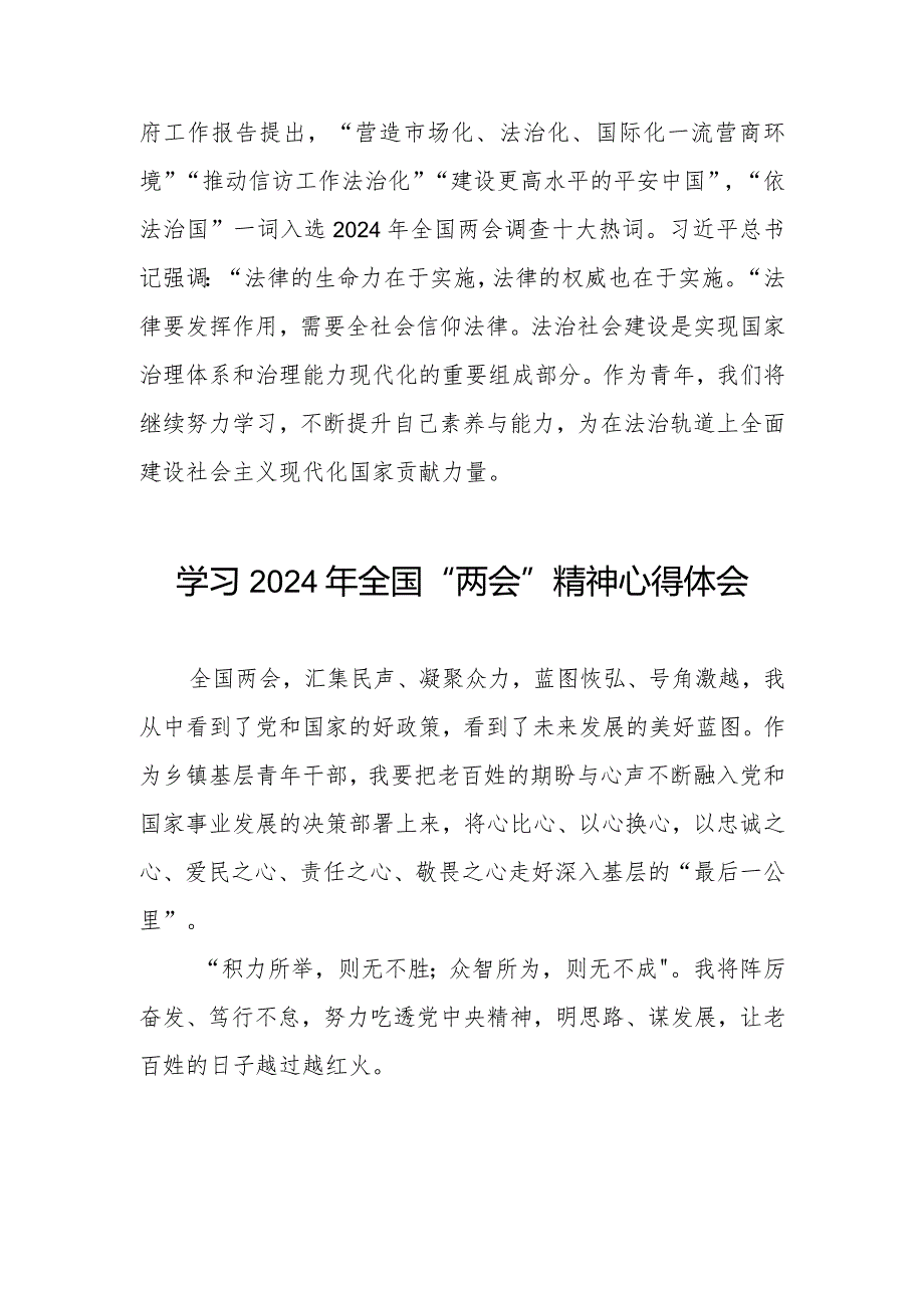 学习2024两会精神心得体会样本30篇.docx_第2页