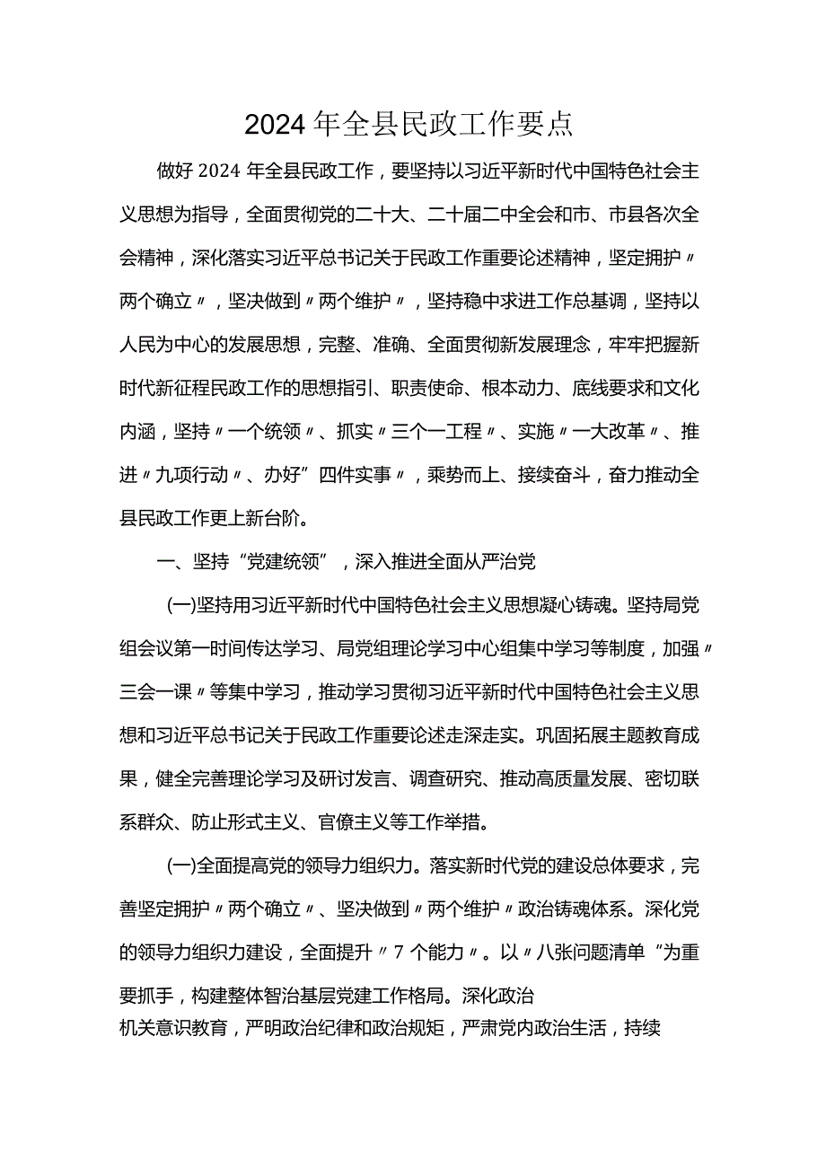 2024年全县民政工作要点(1).docx_第1页