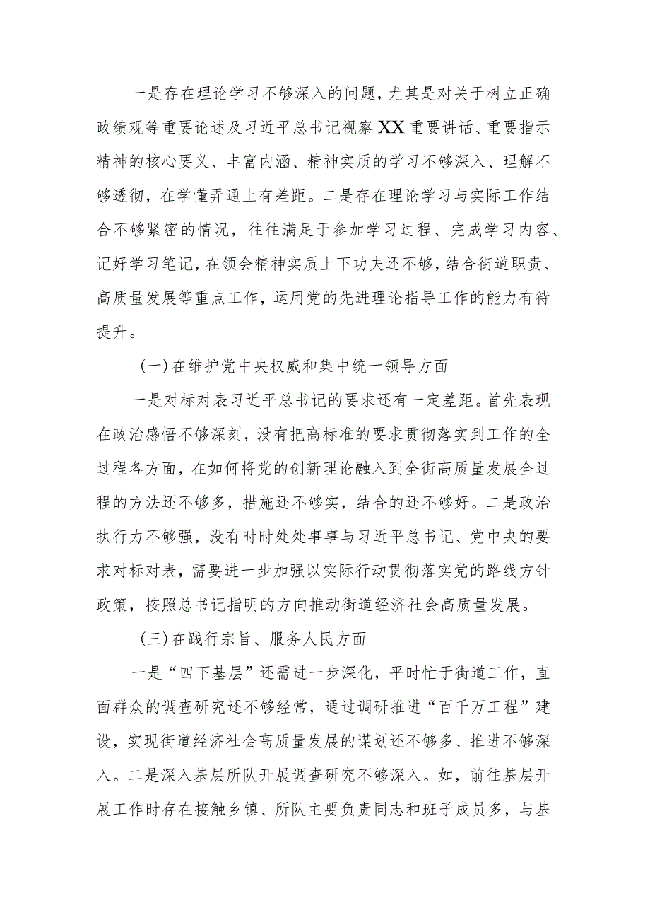 2024树立和践行正确政绩观及反面典型案例检视、调查研究、整改整治问题清单剖析九个方面专题民主生活会对照检查发言材料.docx_第2页