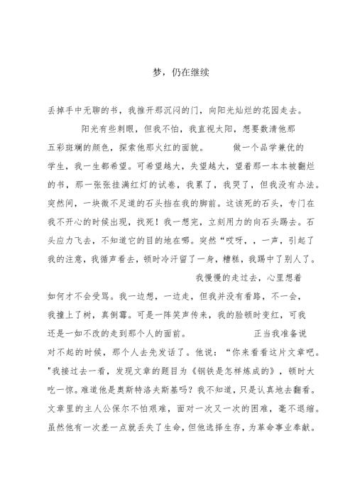 梦仍在继续.docx