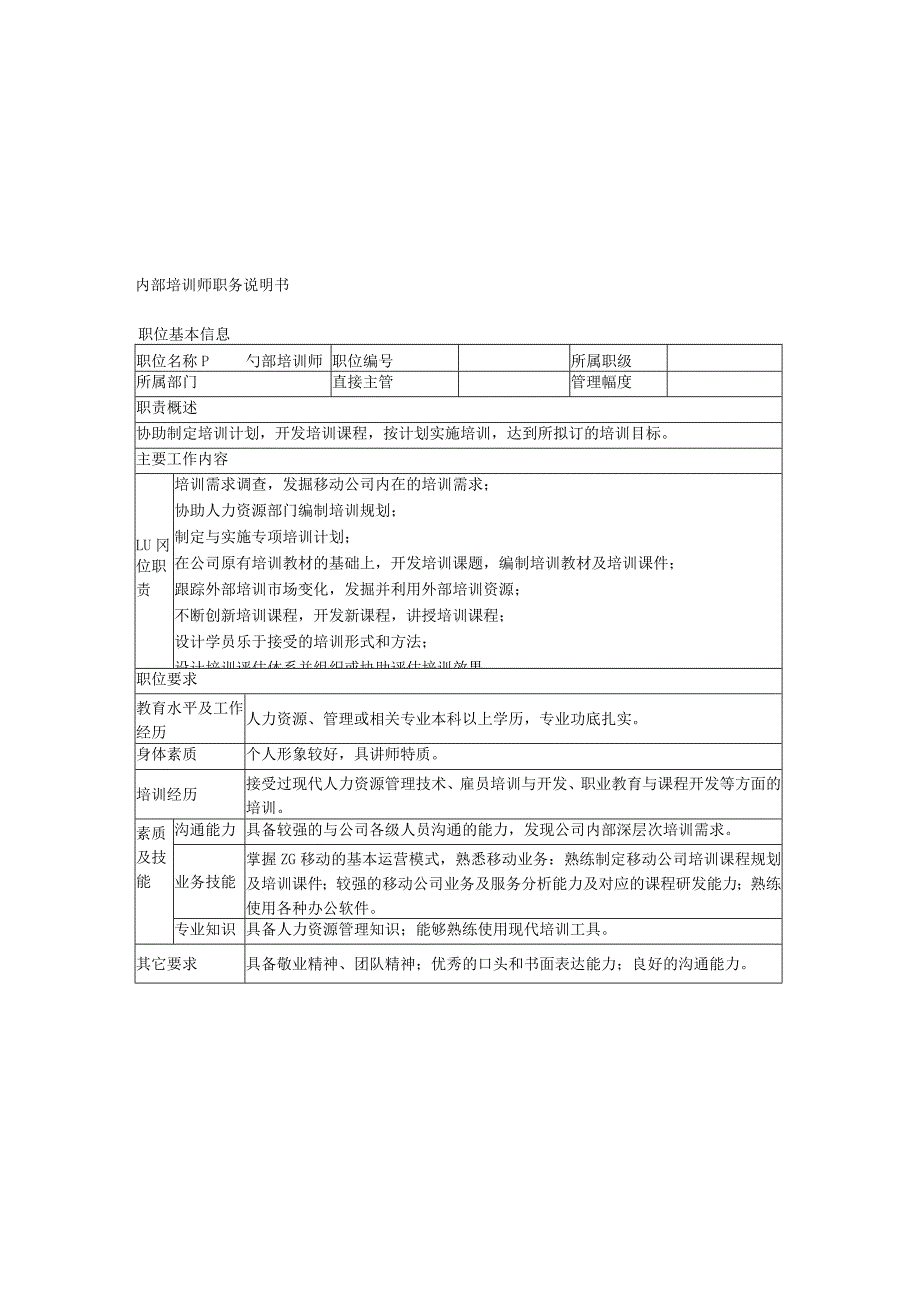 中移动内部培训师管理体系（附配套实施表格）36页.docx_第1页
