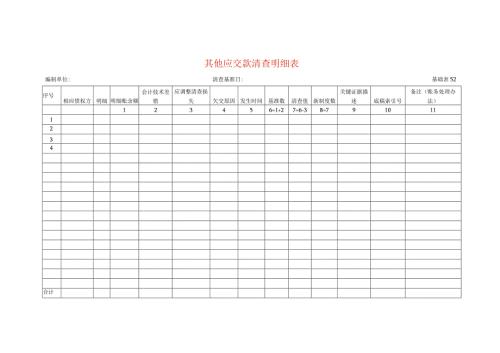 其他应交款清查工作底稿明细表.docx