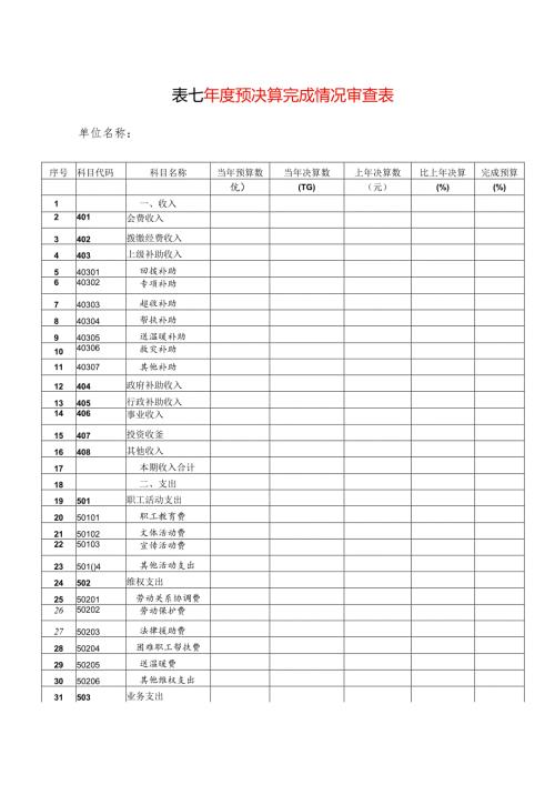 预决算完成情况审查表.docx