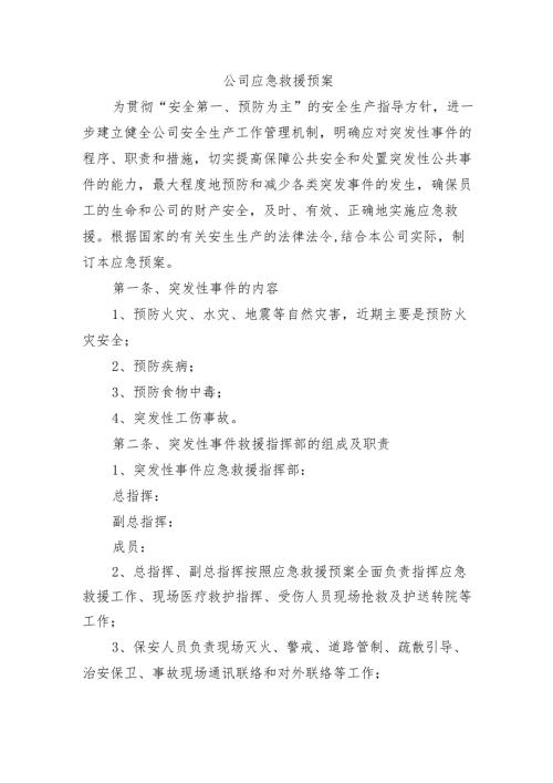 公司应急救援预案.docx
