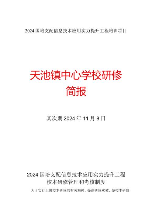 2024国培计划信息技术应用能力提升工程培训项目.docx