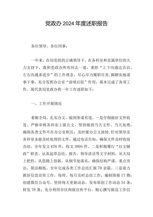党政办2024述职报告.docx