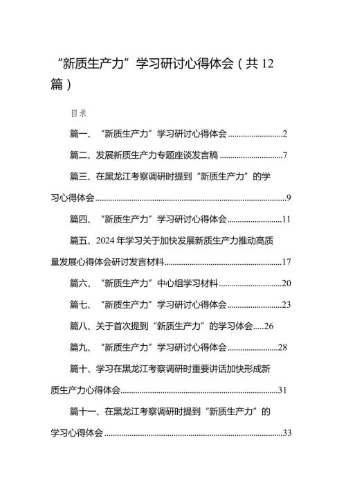“新质生产力”学习研讨心得体会12篇供参考.docx