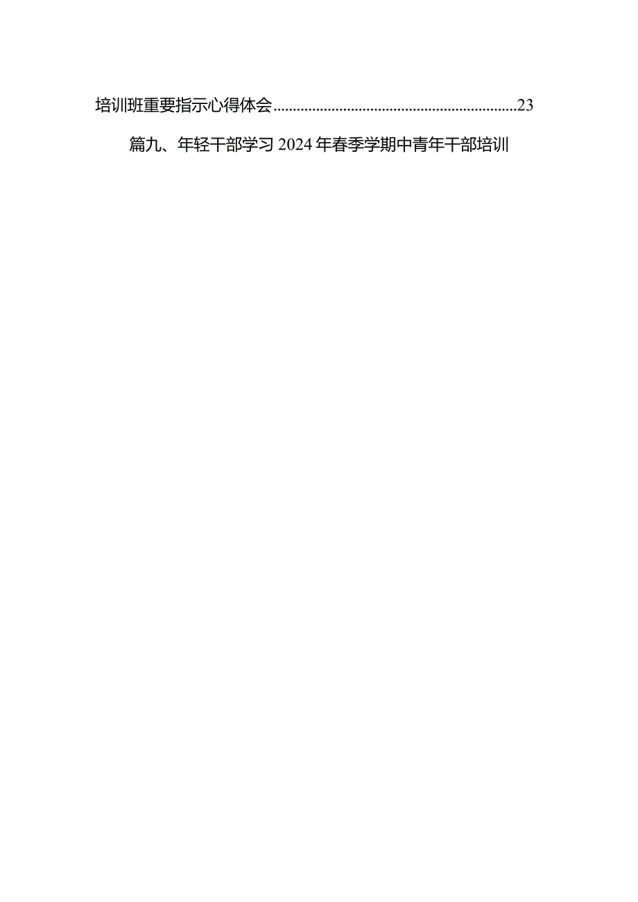 在2024年季学期中央党校（国家行政学院）中青年干部培训班开班之际作出重要指示学习心得体会9篇（最新版）.docx_第2页