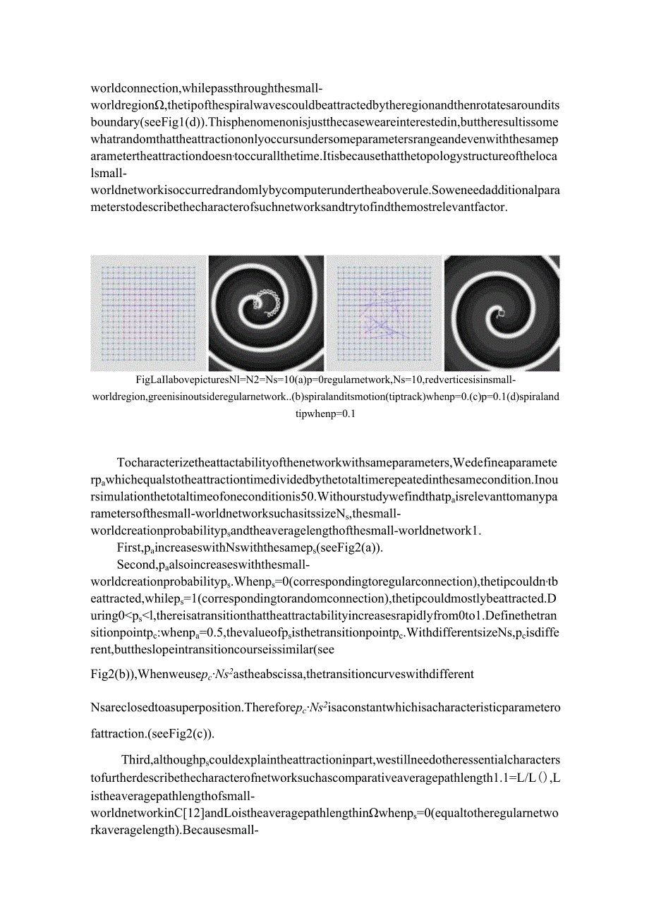 attractionofspiralwaveslocalizedinhomogeneitieswithsmallworldconnectioninexcitablemedia.docx_第3页