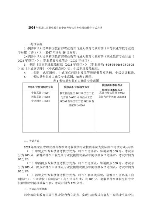 741餐饮类专业技能操作考试大纲.docx