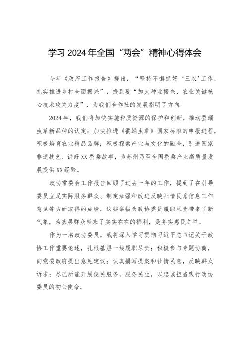 2024两会政府工作报告心得体会感想40篇.docx