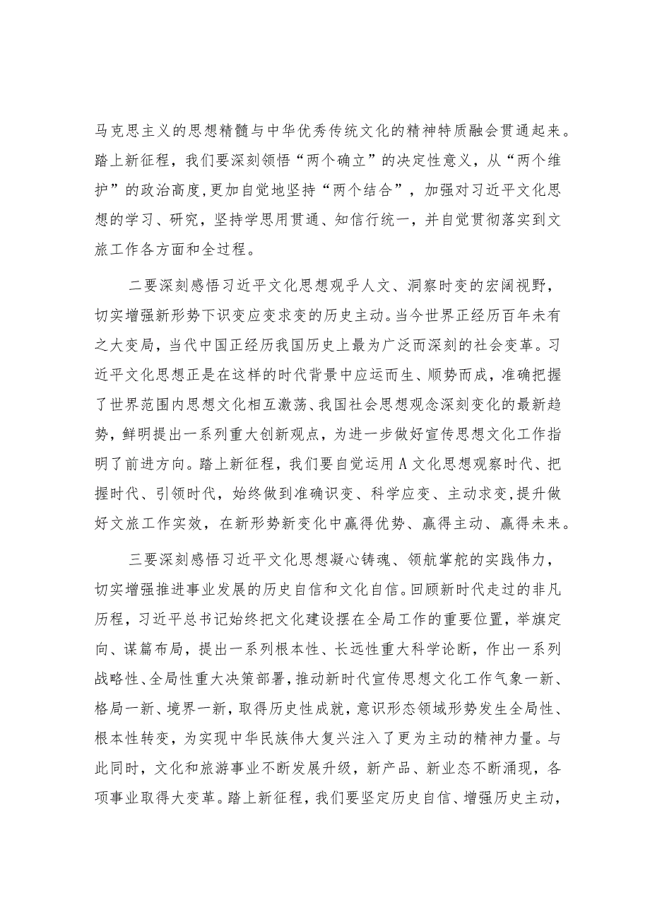 党课：坚定贯彻落实文化思想加快做活文旅大文章.docx_第3页
