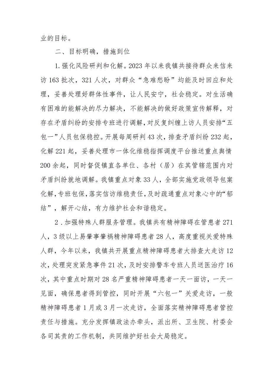 XX镇2023平安建设工作总结.docx_第2页